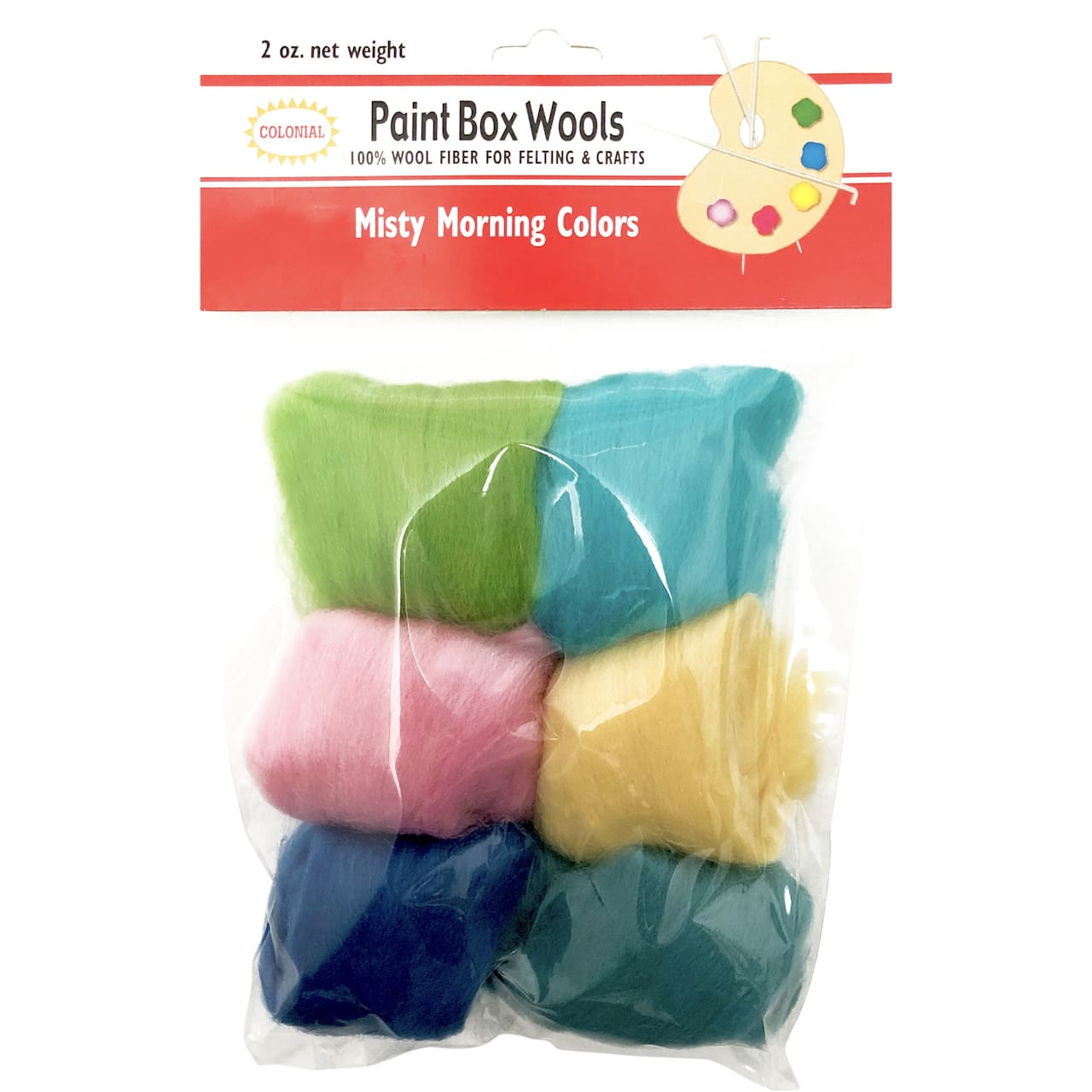 Colonial Paint Box Wools Misty Morning Roving Set